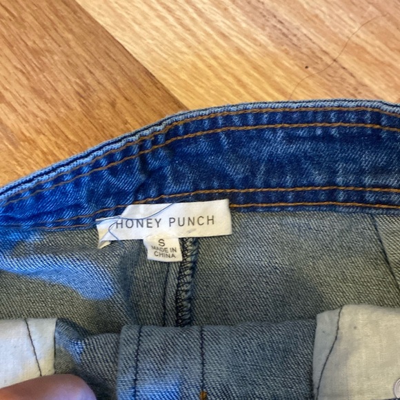 honey punch button denim skirt - Picture 2 of 3